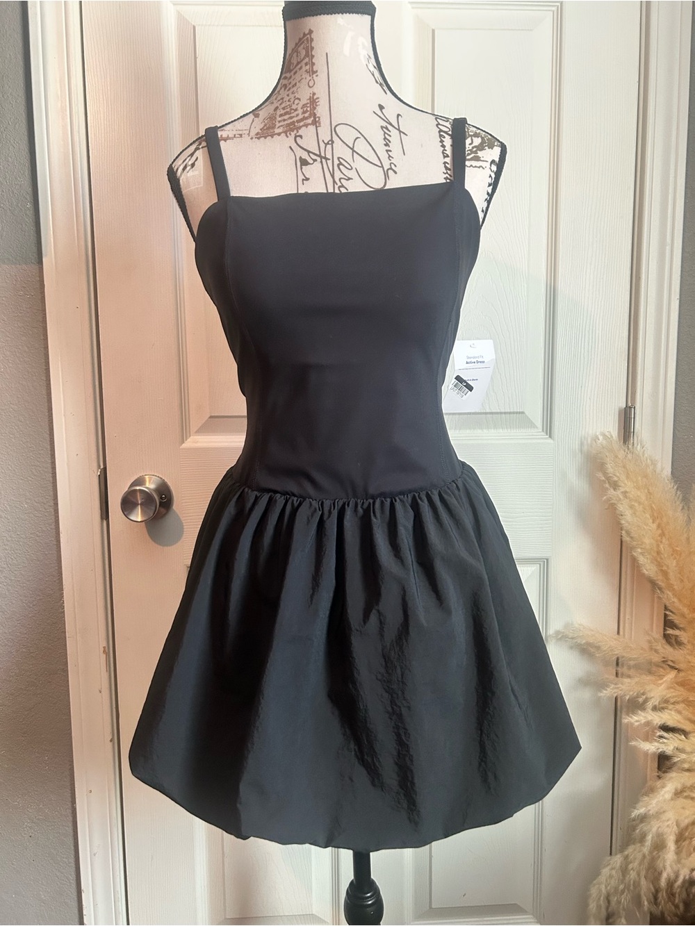 JoyLab Black Square-Neck Mini Dress